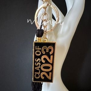Class of 2023 Graduation Cap Tassel Sparkle Clip on Purse Bag Charm Keychain